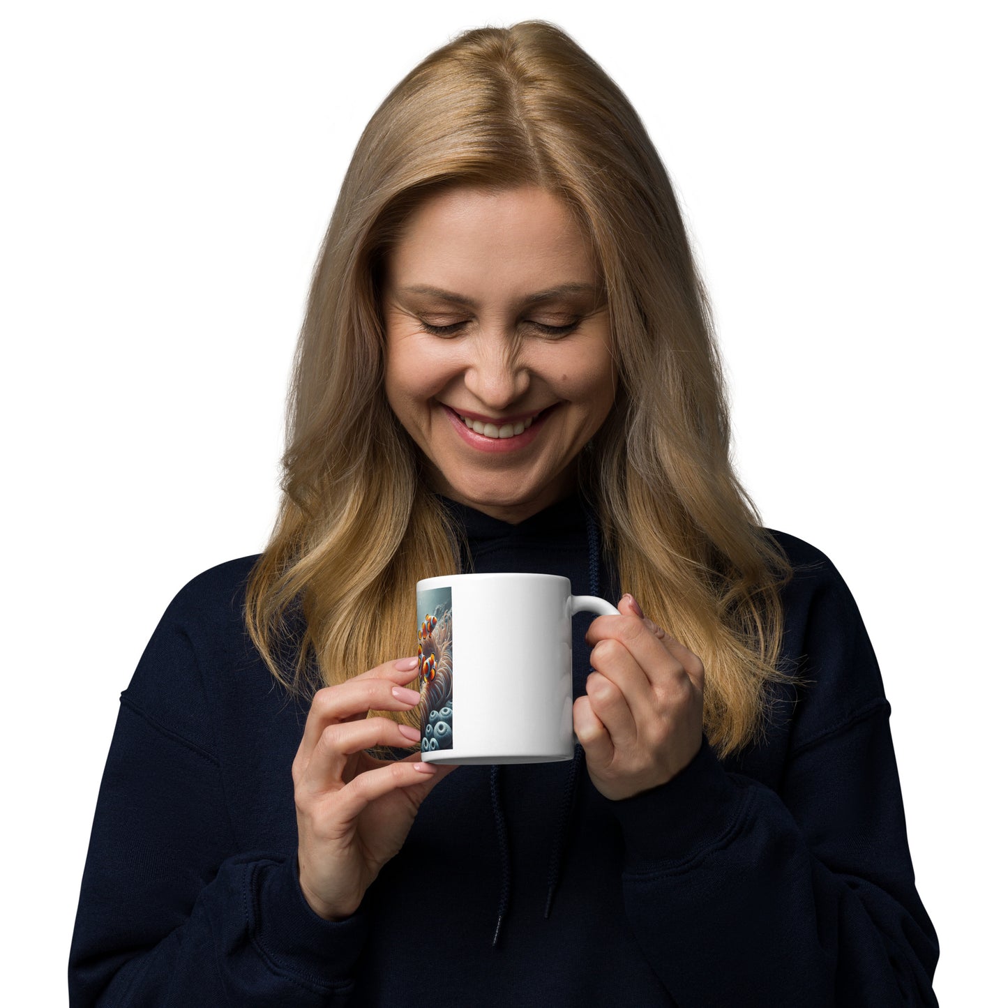 White glossy mug